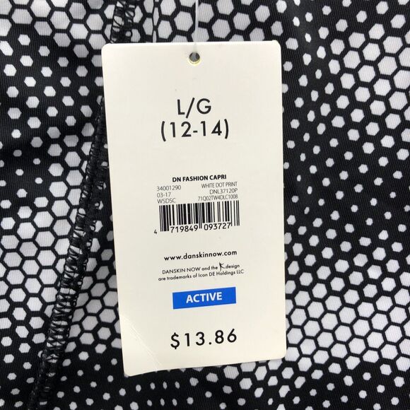 Danskin Now Athletic Leggings Size Large 12-14 Black Pixel Camouflage Workout - Picture 11 of 14